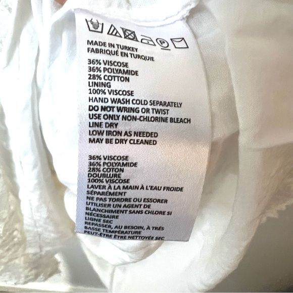 Anthropologie Maeve Anastasi Lace White Midi Dress - Picture 11 of 12